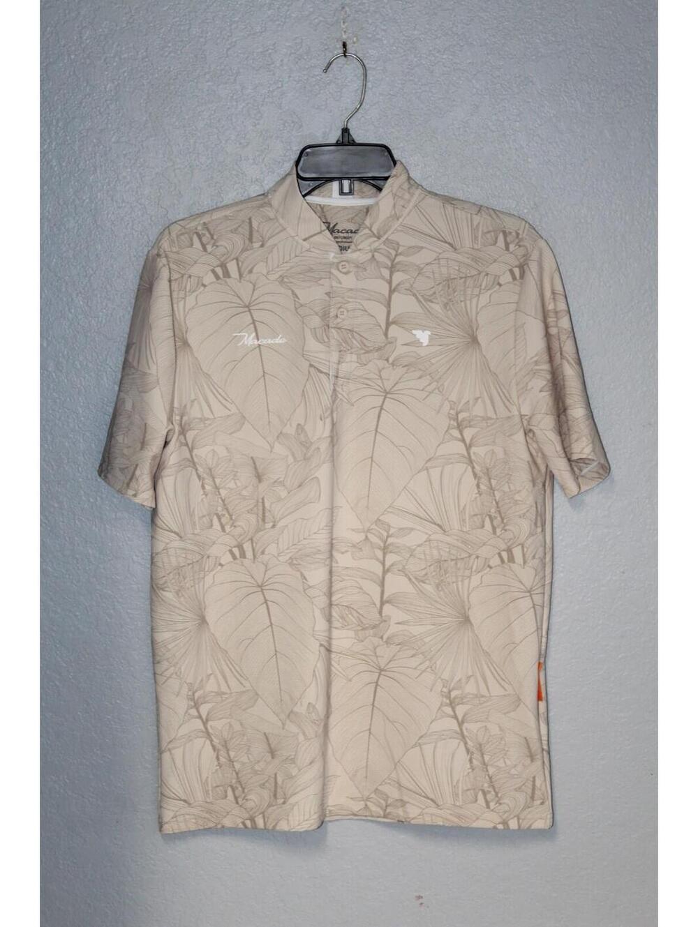 NEW Macade Polo HEATH Bomber Men's Performance Blade Collar Henley Shirt MEDIUM
